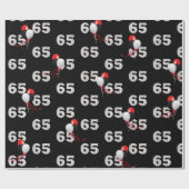 Papier Cadeau 65e Anniversaire Bouquet Bouquet Papier d'envelopp (Plat)