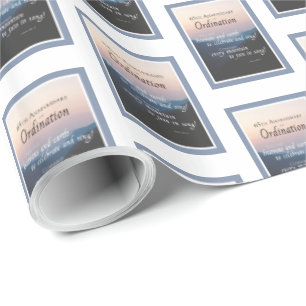 Papier Cadeau 65e anniversaire des fêtes d'ordination