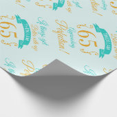 Papier Cadeau 65e anniversaire mieux avec l'âge (Coin)