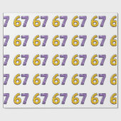 Papier Cadeau 67 Aucune Signification Jaune et Violet (Plat)