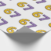 Papier Cadeau 67 Aucune Signification Jaune et Violet (Coin)
