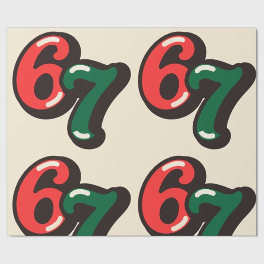 Papier Cadeau 67 Christmas Funny Red & Green Wrapping Paper (Couture)