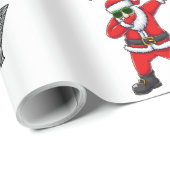 Papier Cadeau 67 Dabbing Christmas Santa  (Coin rond)