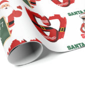 Papier Cadeau 67 Meme Funny Santa Christmas Gift Wrap For Teen (Coin rond)