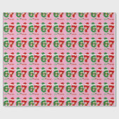 Papier Cadeau 67 Meme Six Seven Gen Alpha Noël  (Plat)