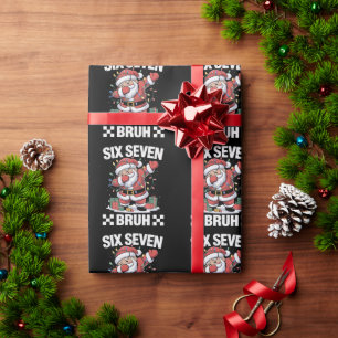 Papier Cadeau 67 Six Seven Burh Drôle de Noël 6 7 Meme