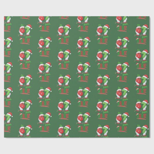 Papier Cadeau 67 Six Seven Meme Christmas Holiday (Plat)