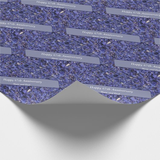 Papier Cadeau 67e anniversaire modifiable (Coin)