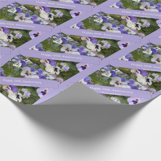 Papier Cadeau 68e anniversaire modifiable (Coin)