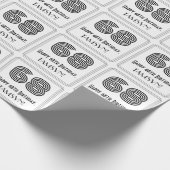 Papier Cadeau 68ème anniversaire : Art Déco Style inspiré "68" + (Coin)