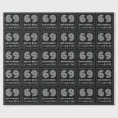 Papier Cadeau 69e anniversaire : Art Déco Inspiré Look "69" avec (Plat)