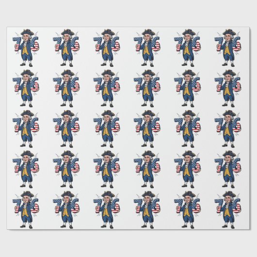 Papier Cadeau 6-7 7-6 George Washington Six Sept Mèmes 67 Tendan (Plat)