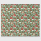 Papier Cadeau 6-7 Équipe de Renne Noël (Plat)