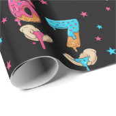 Papier Cadeau 6 7 Meme Six Seven Birthday Wrapping Paper (Coin rond)