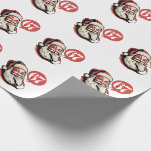 Papier Cadeau 6 7 Noël Six Sept Brainrot Père Noël