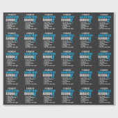 Papier Cadeau 6 étapes de la course de triathlon de course de ma (Plat)