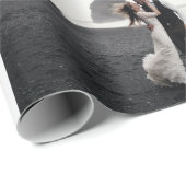 Papier Cadeau 6 Photo Mariage Collage Newlyweds Keepsaké (Coin rond)