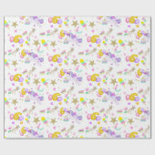 Papier Cadeau 6e anniversaire Unicorn Motif blanc (Plat)