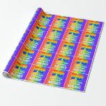 Papier Cadeau 70e anniversaire : coloré, amusant Motif arc-en-ci<br><div class="desc">This joyful and vibrant birthday-themed wrapping paper designer large number "70" having a ful rainbow spectrum inspecred gradient. Donc, avec le message "HAPPY 70th BIRTHDAY", et a custom recipient name. Donc les objets de panification ont fait l'objet d'une patterisation. Birthday themed wrapping paper like this might be used when giving...</div>