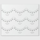 Papier Cadeau 70e anniversaire de mariage Platinum personnalisé (Plat)