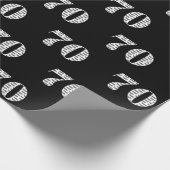 Papier Cadeau 70e anniversaire en noir (Coin)