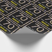 Papier Cadeau 70e anniversaire : Floral Flowers Numéro, Nom pers (Coin)