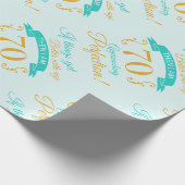 Papier Cadeau 70e anniversaire mieux avec l'âge (Coin)