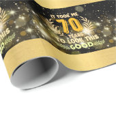 Papier Cadeau 70ème anniversaire m'a pris 70 ans pour regarder c (Coin rond)