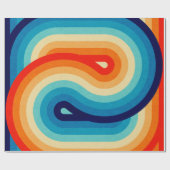Papier Cadeau 70s Double Wave (Plat)