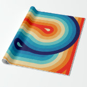 Papier Cadeau 70s Double Wave (Déroulé)