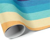 Papier Cadeau 70s Double Wave (Coin rond)