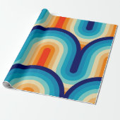 Papier Cadeau 70s Rainbow Curves (Déroulé)