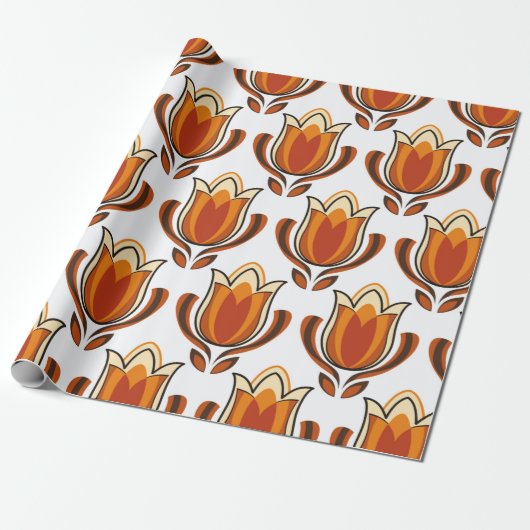 Papier Cadeau 70's retro pattern material illustration70s,1970,p (Déroulé)