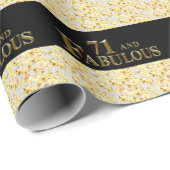 Papier Cadeau 71e anniversaire  (Coin rond)