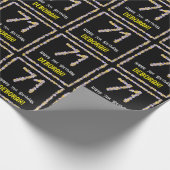 Papier Cadeau 71e anniversaire : Floral Flowers Numéro, Nom pers (Coin)