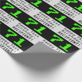 Papier Cadeau 71e anniversaire - Nerdy / Geeky Style "71" et nom (Coin)