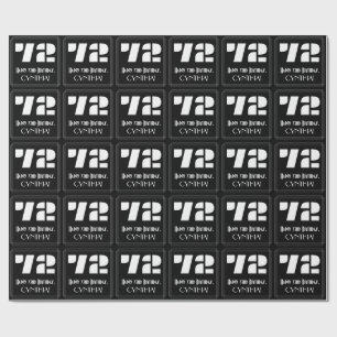 Papier Cadeau 72e anniversaire : Art Déco Inspiré Look "72" & No