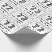 Papier Cadeau 72e anniversaire : Art Déco Style inspiré "72" + N (Coin)