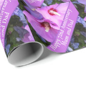 Papier Cadeau 72e anniversaire modifiable (Coin rond)