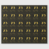 Papier Cadeau 73e anniversaire - Art Déco Inspiré Look "73" & No (Plat)