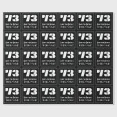 Papier Cadeau 73e anniversaire : Art Déco Inspiré Look "73" & No (Plat)