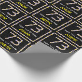 Papier Cadeau 73e anniversaire : Floral Flowers Numéro, Nom pers (Coin)