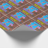 Papier Cadeau 74e anniversaire : Amusant, Graffiti urbain inspir (Coin)