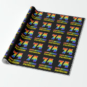Papier Cadeau 74e anniversaire : Bold, amusant, simple, arc-en-c (Déroulé)