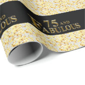 Papier Cadeau 75e anniversaire  (Coin rond)