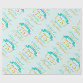 Papier Cadeau 75e anniversaire mieux avec l'âge (Plat)