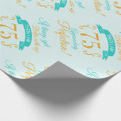 Papier Cadeau 75e anniversaire mieux avec l'âge (Coin)