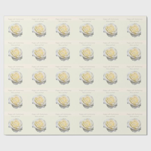 Papier Cadeau 75e anniversaire modifiable (Plat)