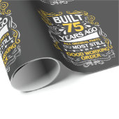 Papier Cadeau 75e cadeau d'anniversaire pour un enfant de 75 ans (Coin rond)