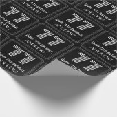 Papier Cadeau 77e anniversaire : Art Déco Inspiré Look "77" avec (Coin)